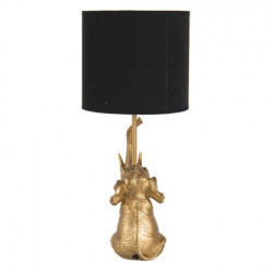 Zlato černá stolní lampa Slůně - Ø 20*46 cm / E27