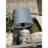 Bílo modrá stolní lampa s ptáčky - Ø 25*41 cm / E27