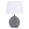 Bílo šedivá stolní lampa Val s bílým stínidlem - 26*19*38 / E27