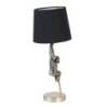 Stříbrno černá stolní lampa s opicí - Ø 20*49 cm E27