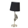 Stříbrno černá stolní lampa s opicí - Ø 20*49 cm E27