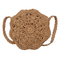 Přírodní drhaná kabelka přes rameno - Ø 20 cm