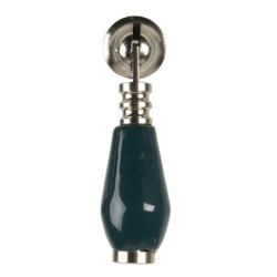 Tyrkysová keramická úchytka Doria - 2*6 cm