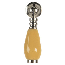 Žlutá keramická úchytka Doria - 2*6 cm
