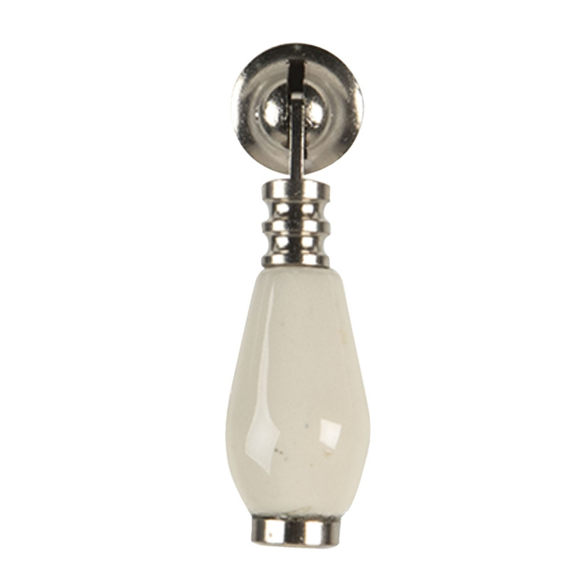 Béžová keramická úchytka Doria - 2*6 cm