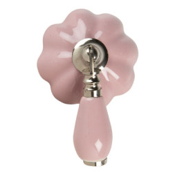 Světle růžová keramická úchytka Stefania - 4*8*6 cm