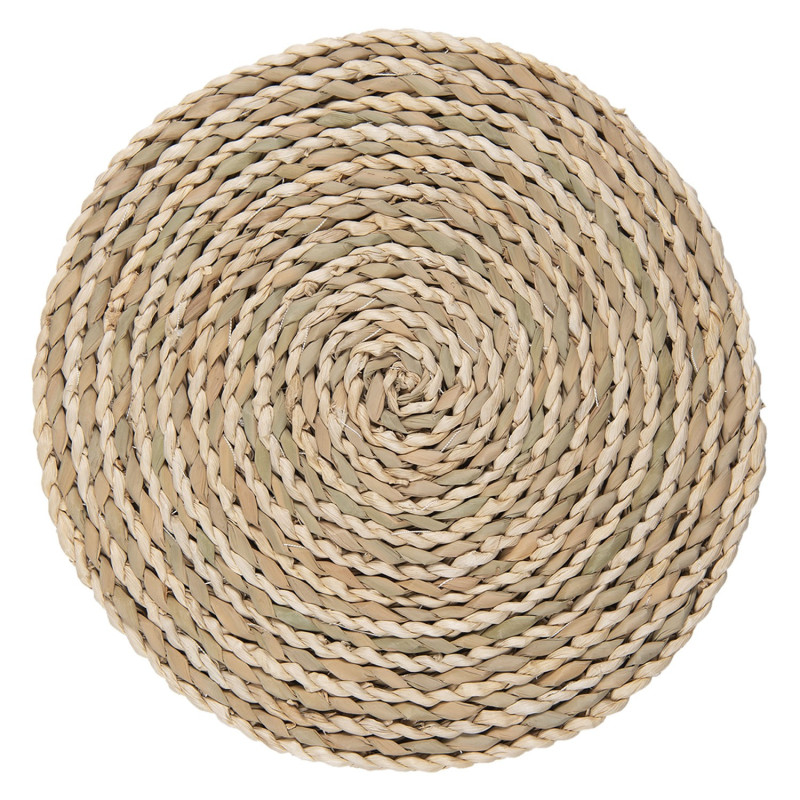 Pletené kulaté přírodní prostírání - Ø 38 cm