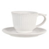 Krémový šálek s podšálkem Pure Line - Ø 15*8 cm / 0.12L