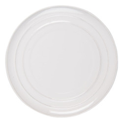 Bílý vroubkovaný talíř Romantic Intense - Ø 28*3 cm
