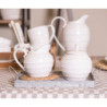 Bílá vroubkovaná miska Romantic Intense - Ø 14*7 cm