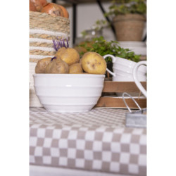 Bílá vroubkovaná miska Romantic Intense - Ø 14*7 cm
