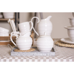 Bílá vroubkovaná miska Romantic Intense - Ø 14*7 cm