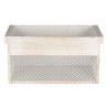 2ks dřevěný úložný box s bílou patinou - 18*18*12 / 15*15*11 cm