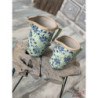 Keramický džbán s modrým potiskem L - 22*14*22 cm
