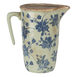 Keramický džbán s modrým potiskem L - 22*14*22 cm