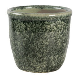 Šedo - zelený mramorovaný obal na květináč S  - Ø 11*10 cm