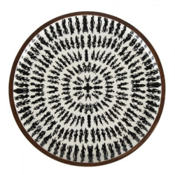Set 3ks dřevěný dekorativní talíř s vrstvou Enamel - Ø 28*2 / Ø 23*2 / Ø 20*2 cm