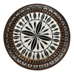 Set 3ks dřevěný dekorativní talíř s vrstvou Enamel - Ø 28*2 / Ø 23*2 / Ø 20*2 cm