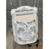 Krémová retro poštovní schránka s květy Post Courier - 27*8*39 cm