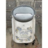 Krémová retro poštovní schránka s květy Post Courier - 27*8*39 cm
