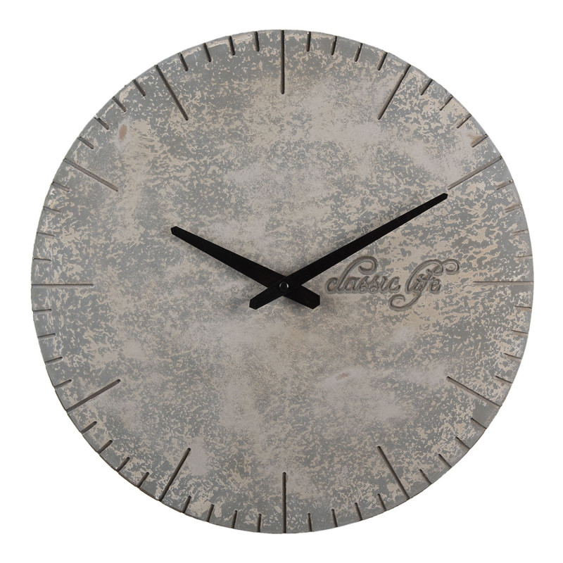 Nástěnné kulaté designové hodiny Classic Life - Ø 40*4 cm / 1*AA