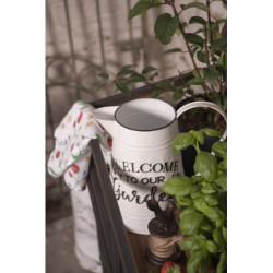 Dekorační plechový retro džbán Garden - 17*17*23 cm