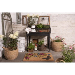 Dekorační plechový retro džbán Garden - 17*17*23 cm