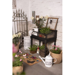 Dekorační plechový retro džbán Garden - 17*17*23 cm