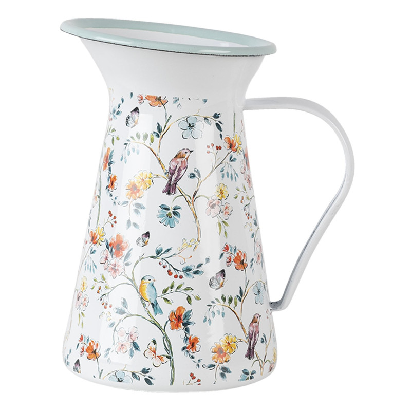 Dekorační vintage smaltovaný džbán Adelle - 12*12*20 cm