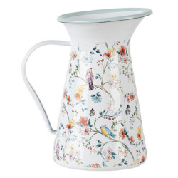 Dekorační vintage smaltovaný džbán Adelle - 12*12*20 cm