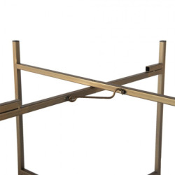 Zlatý kovový kulatý odkládací stolek - Ø 52*40 cm