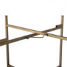 Zlatý kovový kulatý odkládací stolek - Ø 52*40 cm