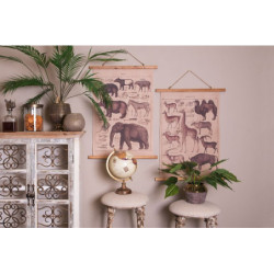 Barová vintage kovová stolička s polstrovaným sedákem - Ø 34*78 cm