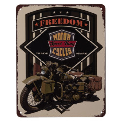 Nástěnná kovová cedule Freedom - 25*20 cm