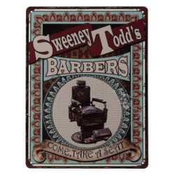Nástěnná kovová cedule Barbers - 33*25 cm
