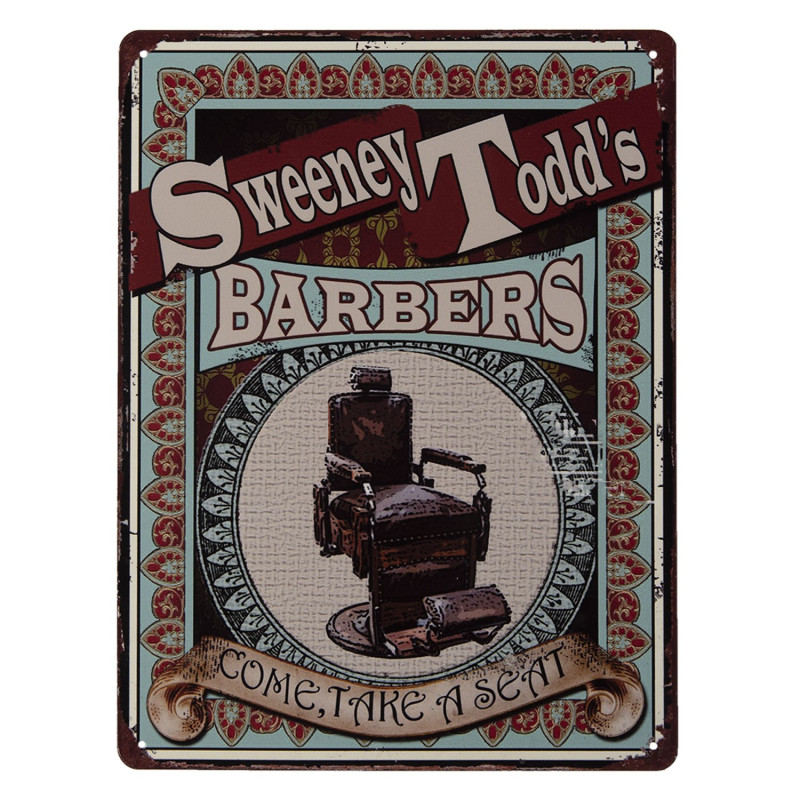 Nástěnná kovová cedule Barbers - 33*25 cm
