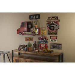 Nástěnná kovová cedule Man Cave Warning- 25*20 cm