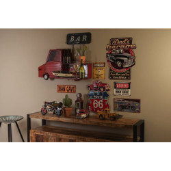 Nástěnná kovová cedule Man Cave Warning- 25*20 cm