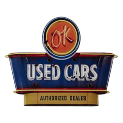 Nástěnná kovová cedule Used Cars - 40*50 cm