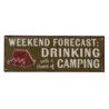 Nástěnná kovová cedule Drinking  & Camping - 36*13 cm
