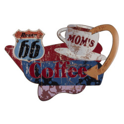 Nástěnná kovová cedule Mom´s coffee - 40*60 cm