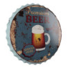 Nástěnná kovová cedule Beer here - Ø 50 cm