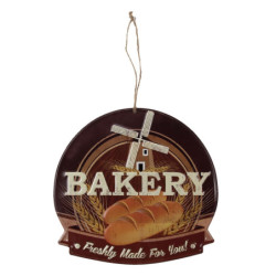 Nástěnná kovová cedule Bakery - 38*40 cm
