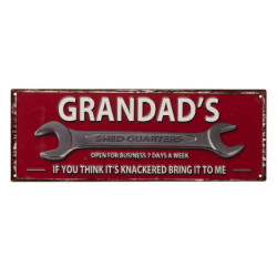 Kovová nástěnná cedule Grandad´s - 36*13 cm