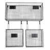 Černý kovový nástěnný stojan Set s košíky - 56*12*65 cm
