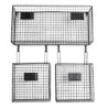 Černý kovový nástěnný stojan Set s košíky - 56*12*65 cm