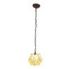 Závěsné žluto krémové světlo Tiffany Bloom - Ø 31*91 cm E14/max 1*40W