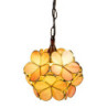 Závěsné žluté světlo Tiffany Bloom - Ø 31*90 cm E14/max 1*40W