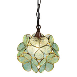 Závěsné modré světlo Tiffany Bloom - Ø 31*90 cm E14/max 1*40W