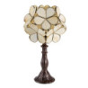 Žlutá stolní lampa Tiffany Bloom - 21*21*38 cm E14/max 1*25W